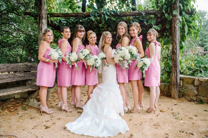 rose pink bridesmaid