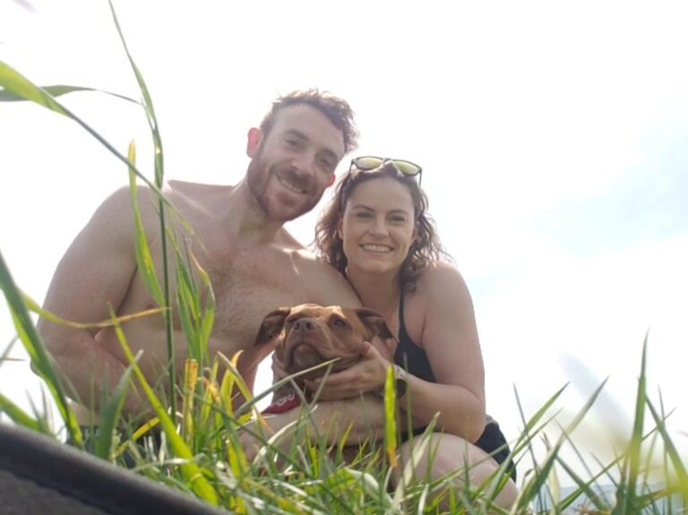 We LOVE to travel as you all probably can tell since we're having a destination wedding! This was our first trip together to North Carolina. We stayed at a beautiful retreat with our pittie and cat :)