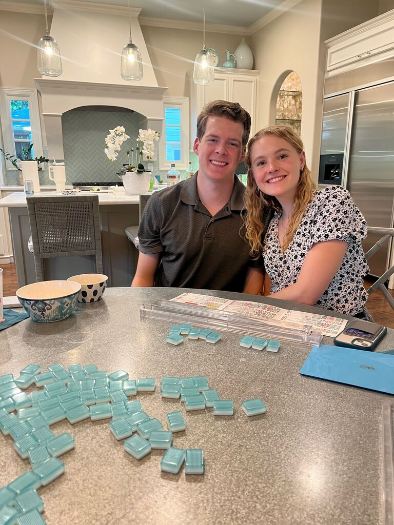 We learned Mahjong and Connor quickly became the master of it. We love to play with friends and family now!