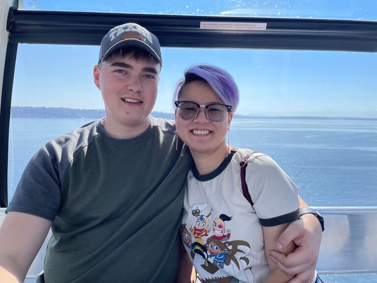 Chase's first time in Seattle to visit Kennadi's family