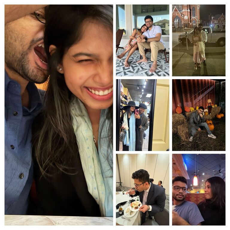 Sanjith's version: Together, they embarked on countless dates, trips, and adventures, sharing laughter and tears, happiness and sadness. He decided that she was the only person allowed to annoy him for the rest of his life. Finally, he formulated a plan.
____________________________________________
Varshini's version: I always looked forward to our monthly meetups—they were my happy time, my happy place😇. He brought so much color into my life, making me feel multiple emotions all at once. That’s when I knew—he’s the one. And let’s be real, there’s no escaping it… no way I’m letting him go! 😏❤️