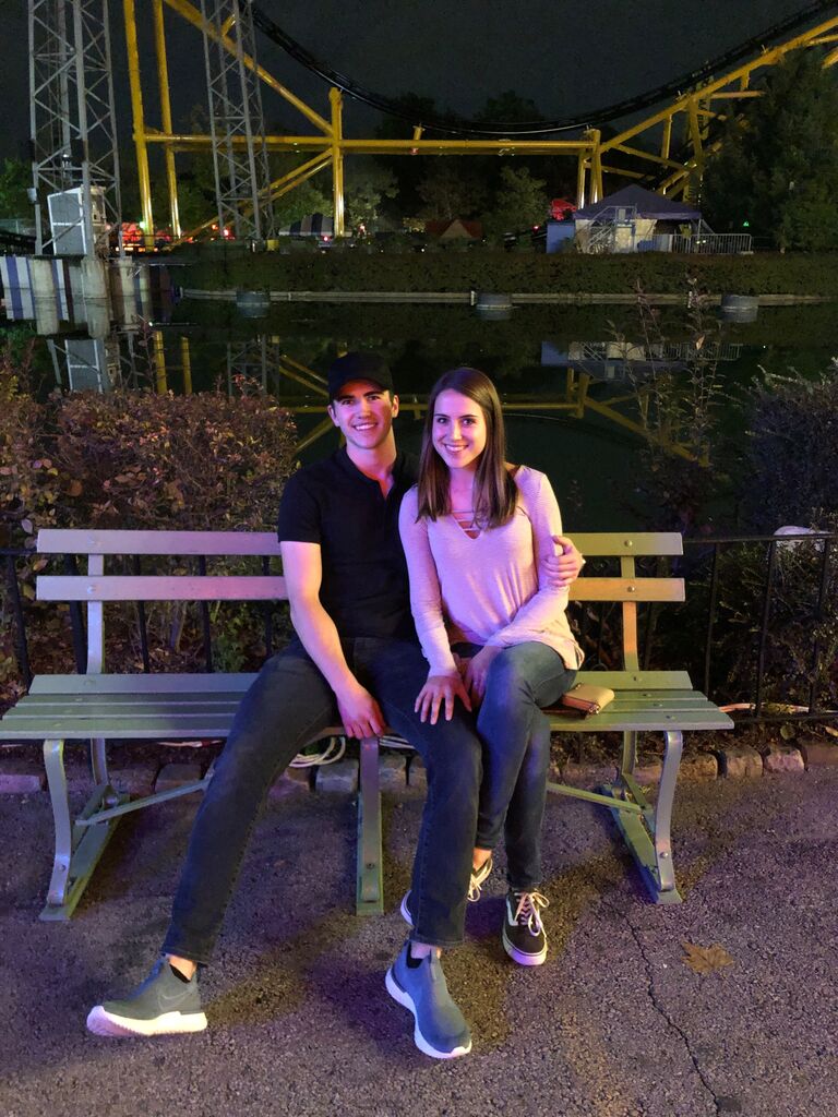 Our first photo together at Kennywood Fright Night.