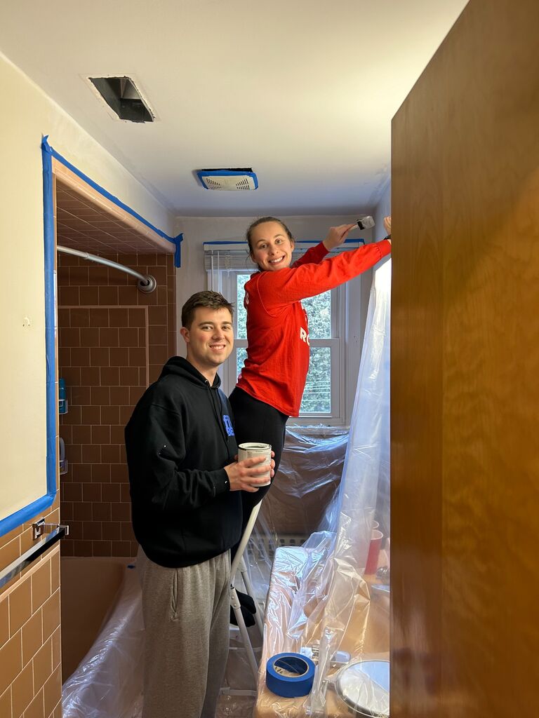 East Providence, RI
Alaina and David used their Christmas break to complete some home improvement projects. Painting is not their forte.