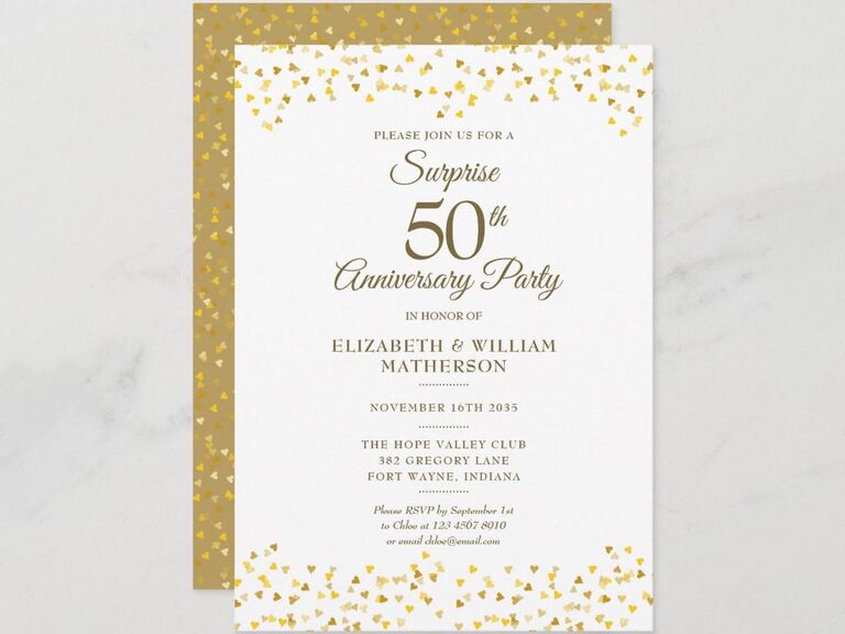 50th on sale anniversary invitations