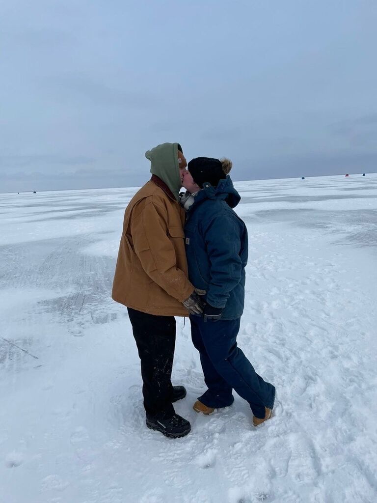 Michaela has always been willing to do everything once. But this was to another extreme Mici said she wanted to ice fish, right then and there I knew I was going to marry this girl!