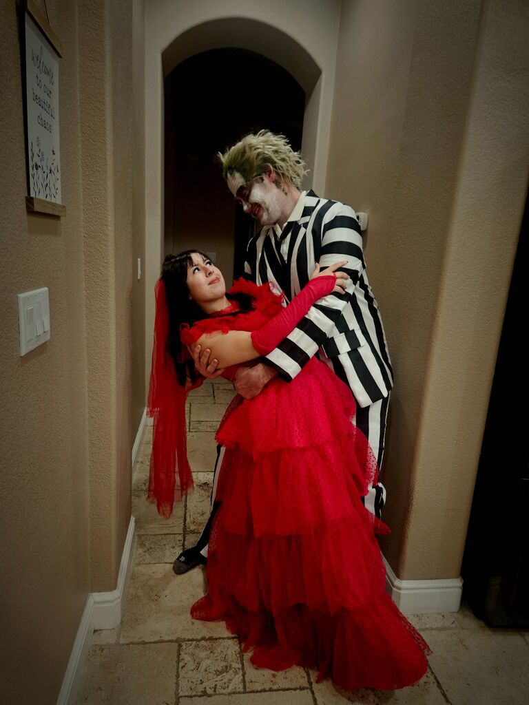 Celebrating one year until the big day as Beetlejuice and Lydia...