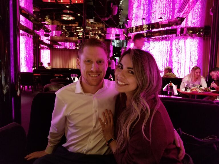 Dinner at Le Coq in Paris after the proposal