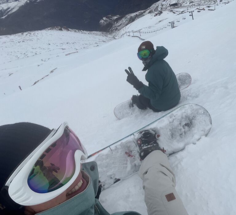 Snowboarding in Chile