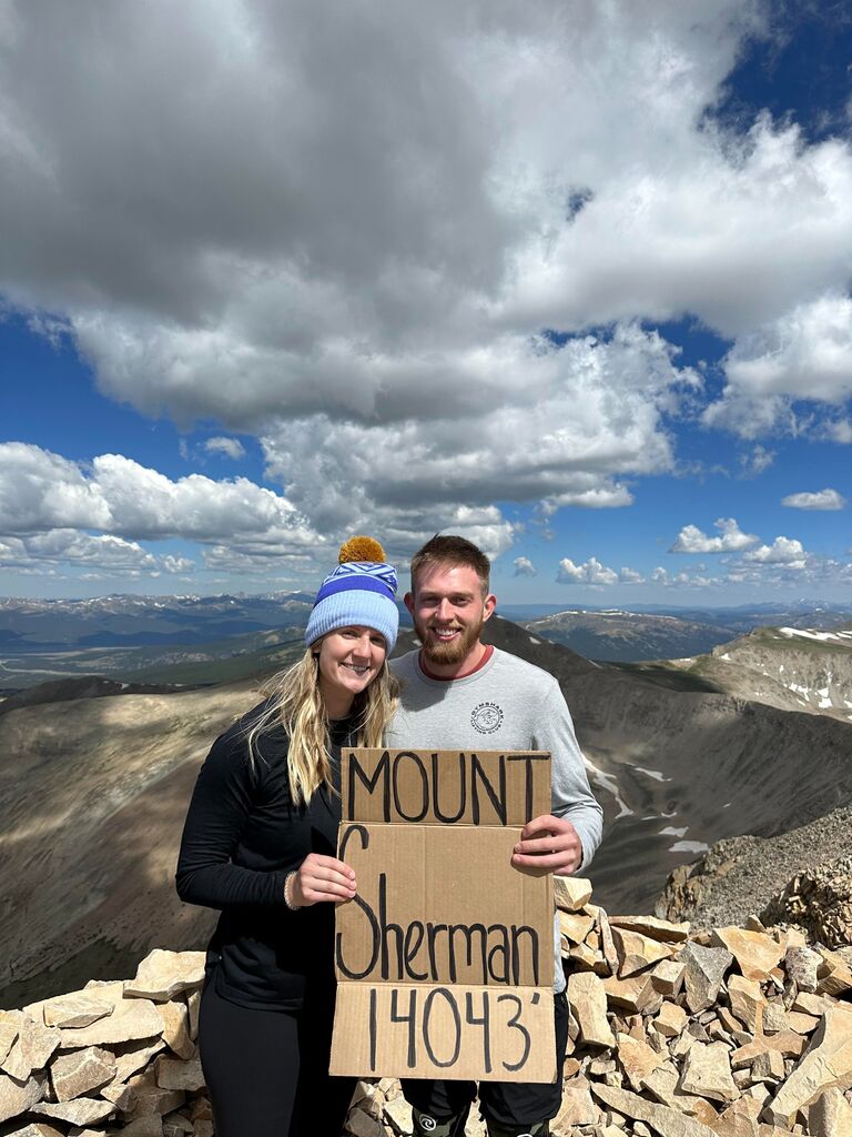 First 14er together! Did this with a bunch of our CrossFit friends.