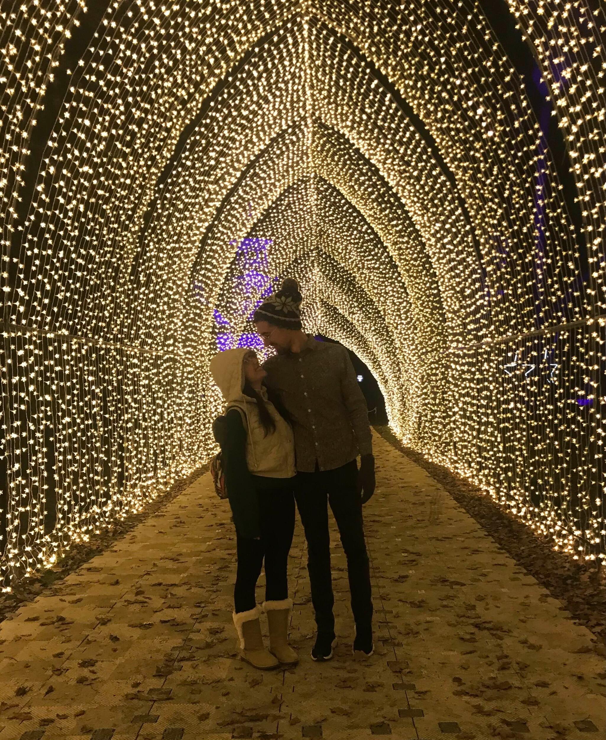 LA Arboretum light show. Celebrating the holidays together while living apart.