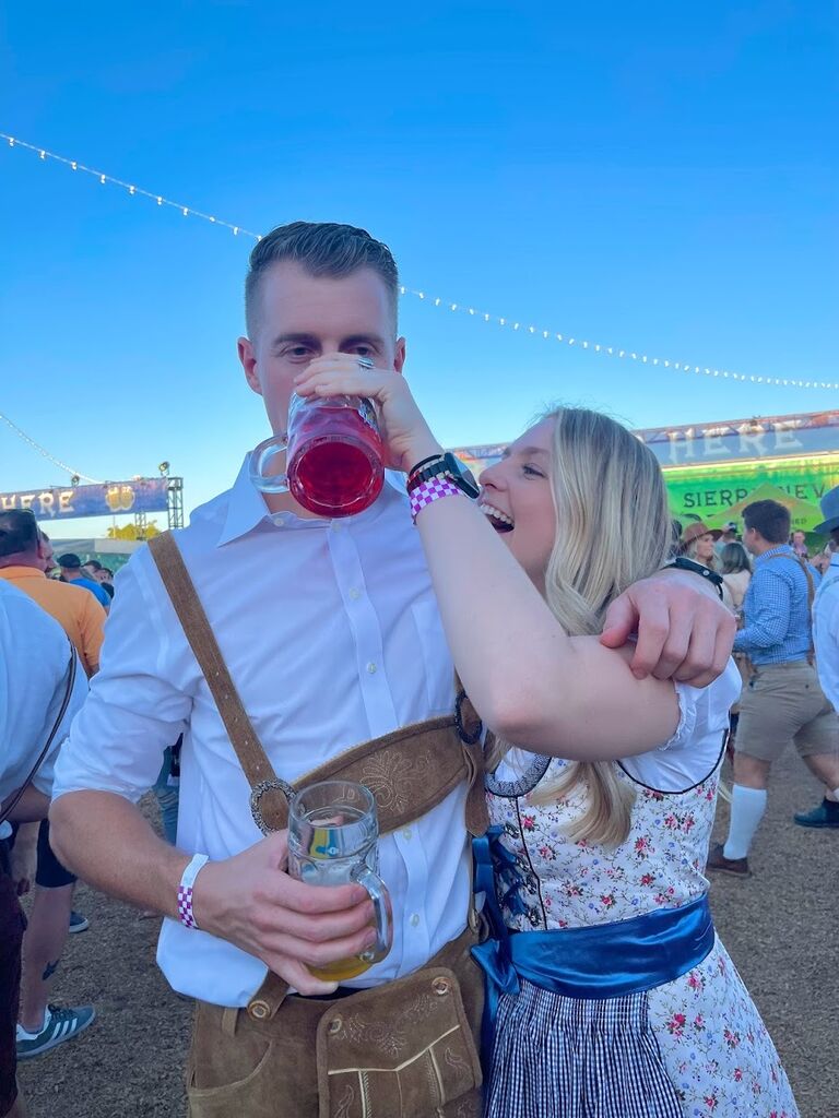 Us having wayyyy too much fun at our first Sierra Nevada Octoberfest