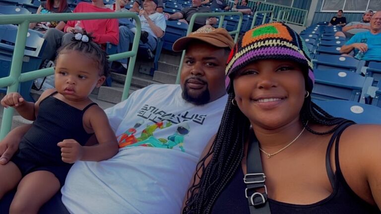 Family time at the Scrappers Baseball Game