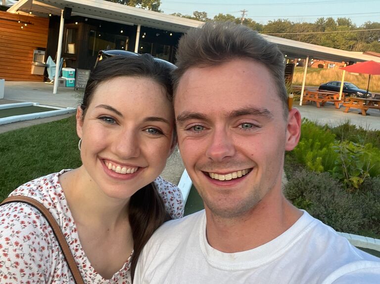 Our first date on the mini golf course!