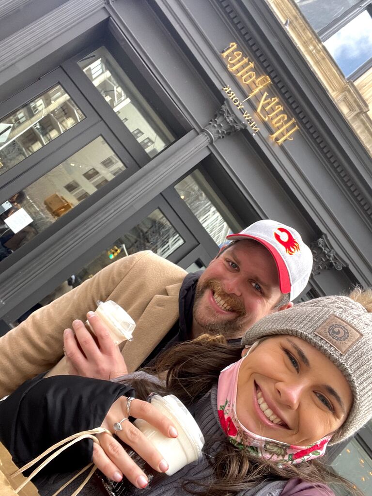 Morgan and George take in the Big Apple. 🗽