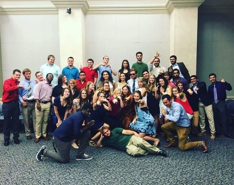 At Texas Tech University, we both pledge to the service organization Alpha Phi Omega (APO) -- Brian doesn't remember us meeting later that night at dinner