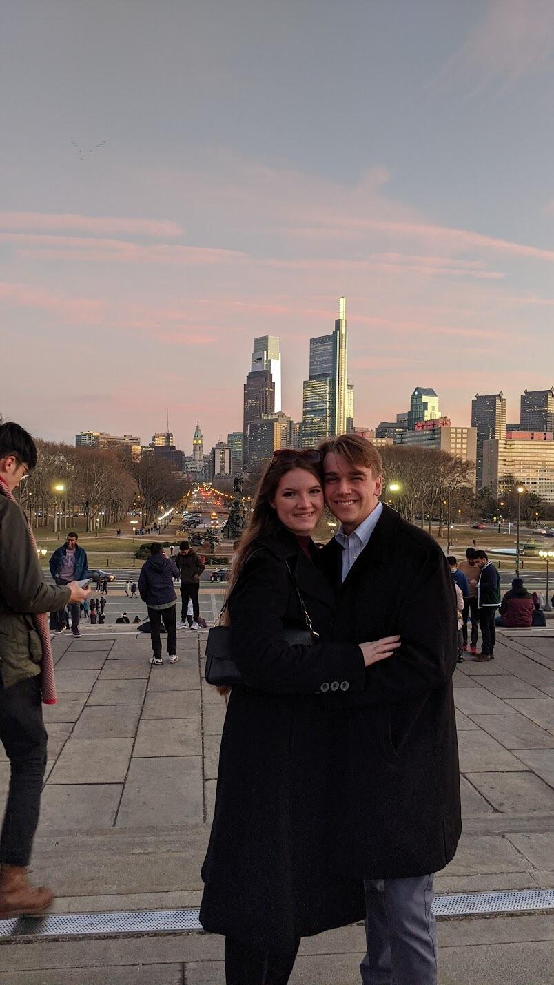 Carson's first time at the Philadelphia Art Museum. 