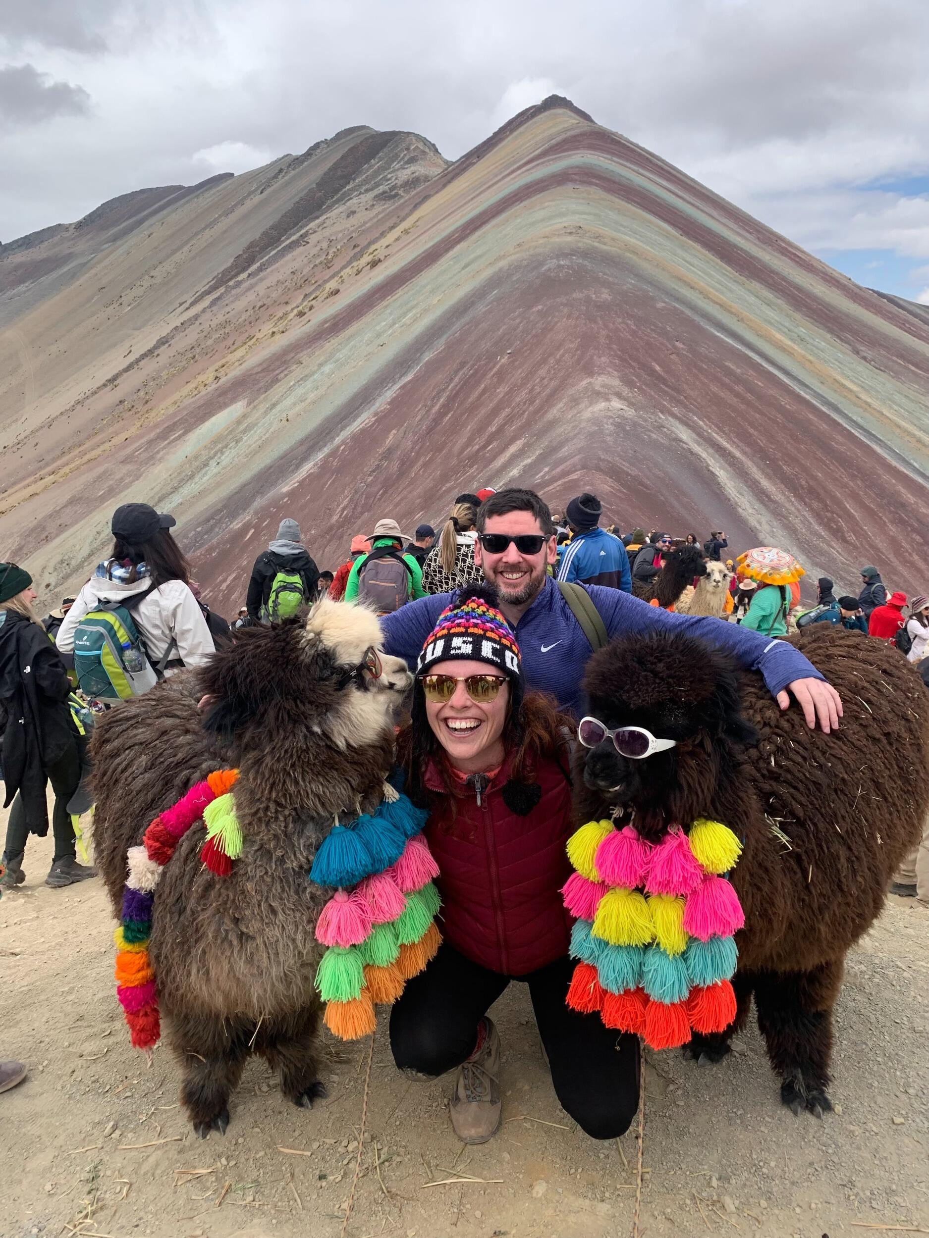 Donal & Danielle at Rainbow Mountain in Peru.