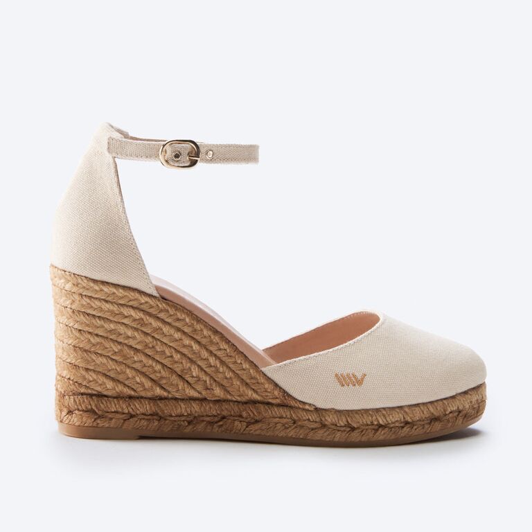Viscata espradille bridal wedges