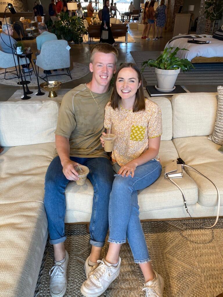 Pretend shopping for our imaginary house at Magnolia.