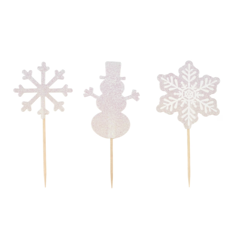 Christmas Snow Cake Toppers