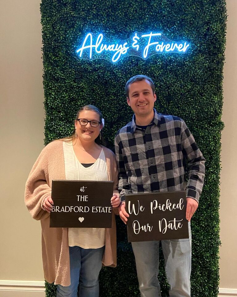 Visiting our wedding venue at a bridal expo!