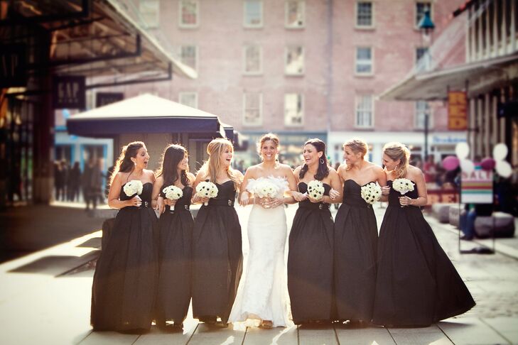 black and white formal wedding