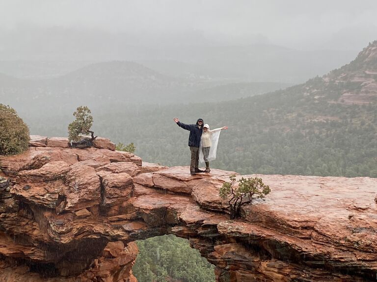 We took another trip out west & this time we kicked it off in Sedona, Arizona. We hiked the Devil's Bridge Trail which was very challenging but very rewarding as you can see here. It rained the entire time but we didn't let it get in our way!