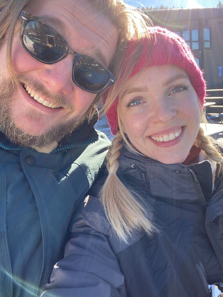 Celebrating Austin's birthday with a skiing trip