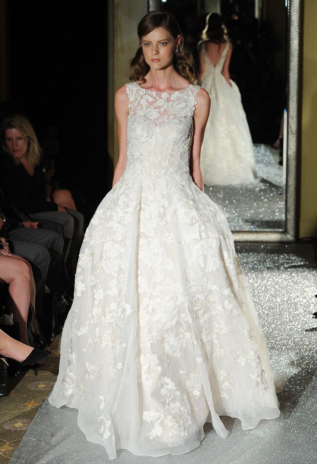 Oleg Cassini Wedding Dresses 2015 Showcases Detailed Floral Appliques ...