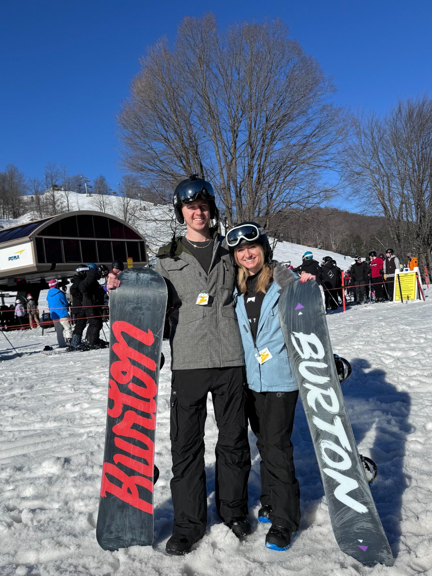 Laney attempted to live up to the Burton name on the slopes. Safe to say Kagy might be more fitting 