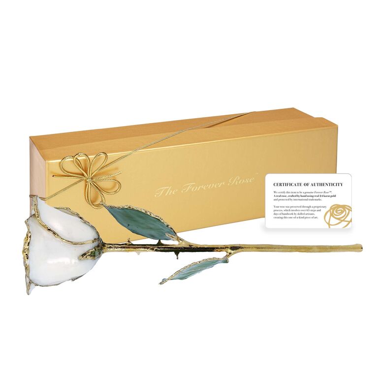 Preserved white rose wedding gift for sister