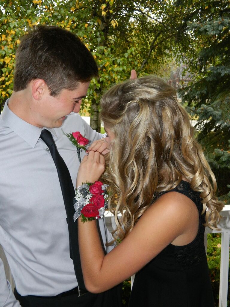 Our first high school dance together! Alex asked Grace to go to Homecoming with him their senior year of high school. 