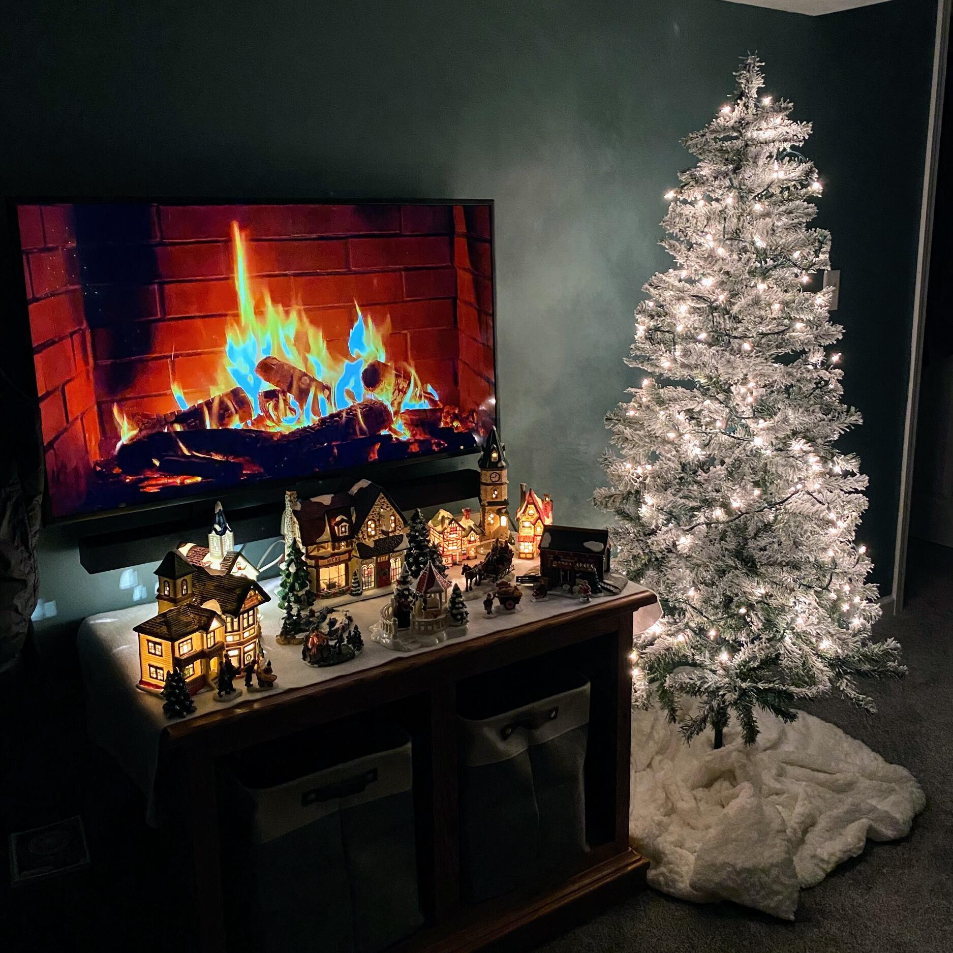 Patrick asks Aubrey "Should we set up my Christmas tree?" (which is when she knew he was the one, obviously)