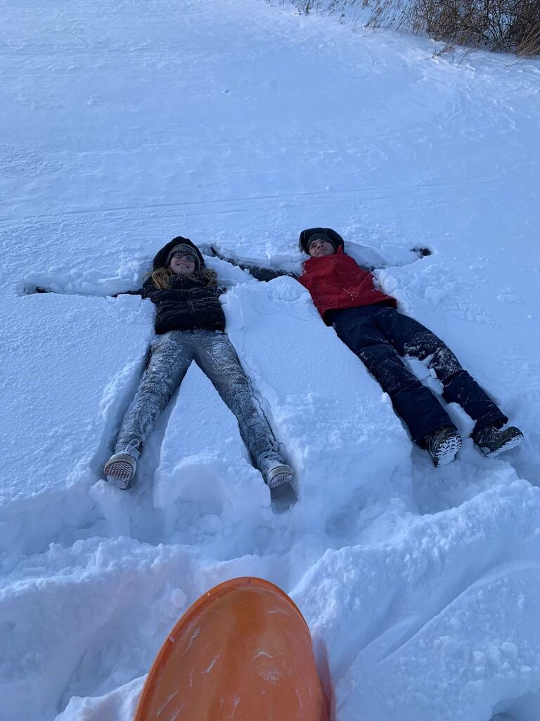 First time sledding (And so far only).