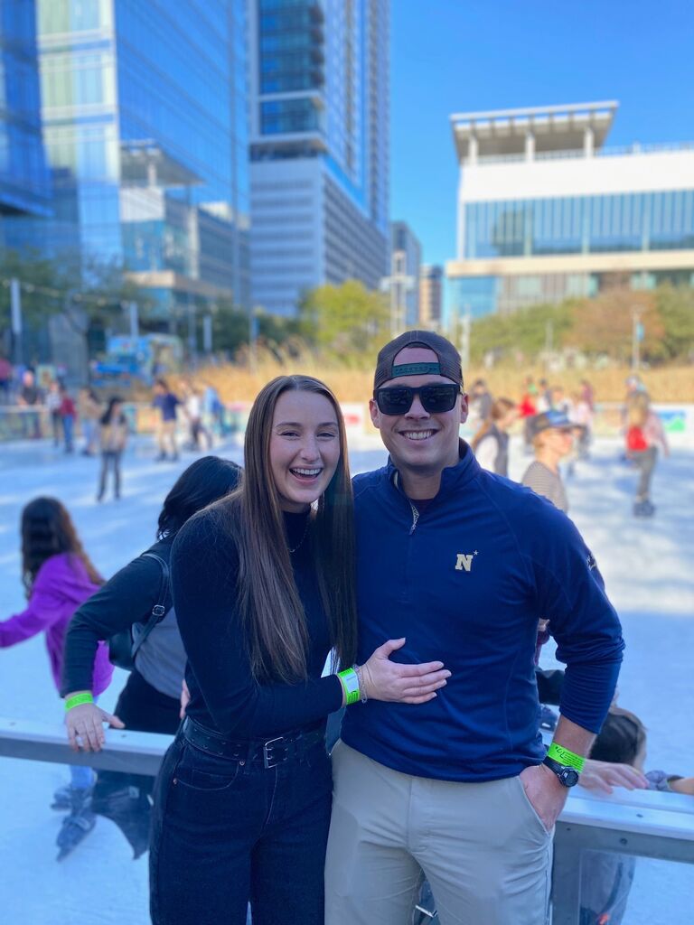 Ice skating with Mindy's family in Houston the day after Christmas.