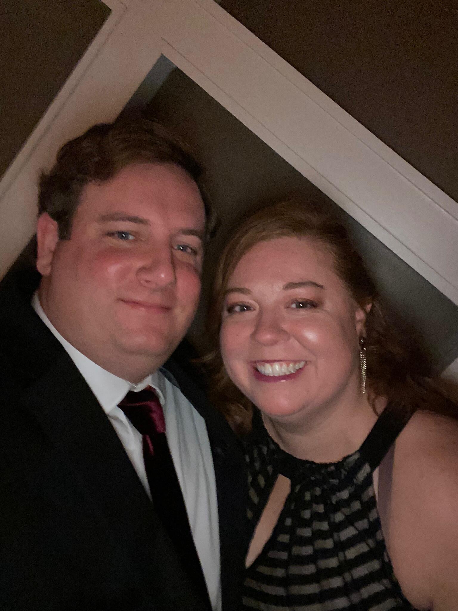 Our first ever wedding together.  Hey, we clean up nicely!