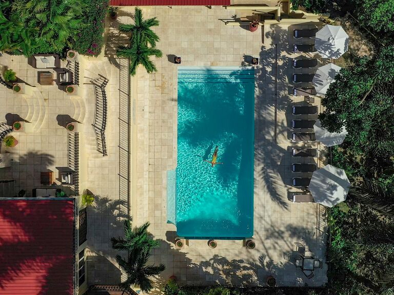 A poolside romance at San Ignacio Resort Hotel in Belize