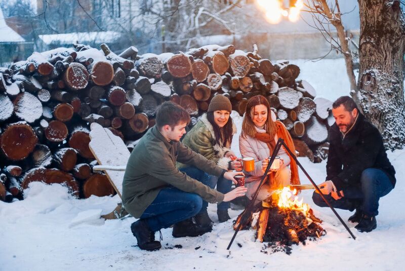 Host a bonfire outdoor winter birthday party ideas