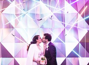 Purple Winter Wedding Photos