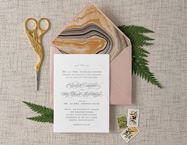 DIY wedding invitation envelope liner