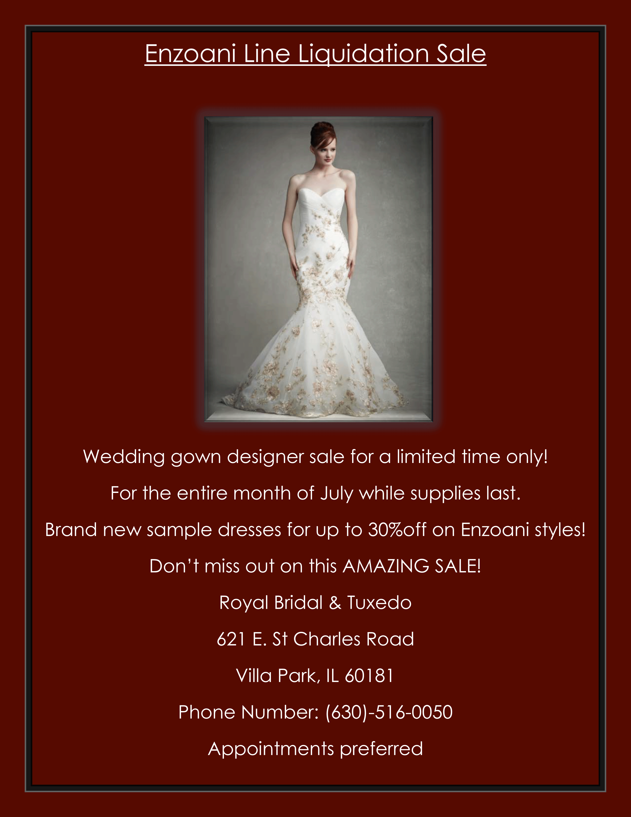 action bridal and formal liquidators