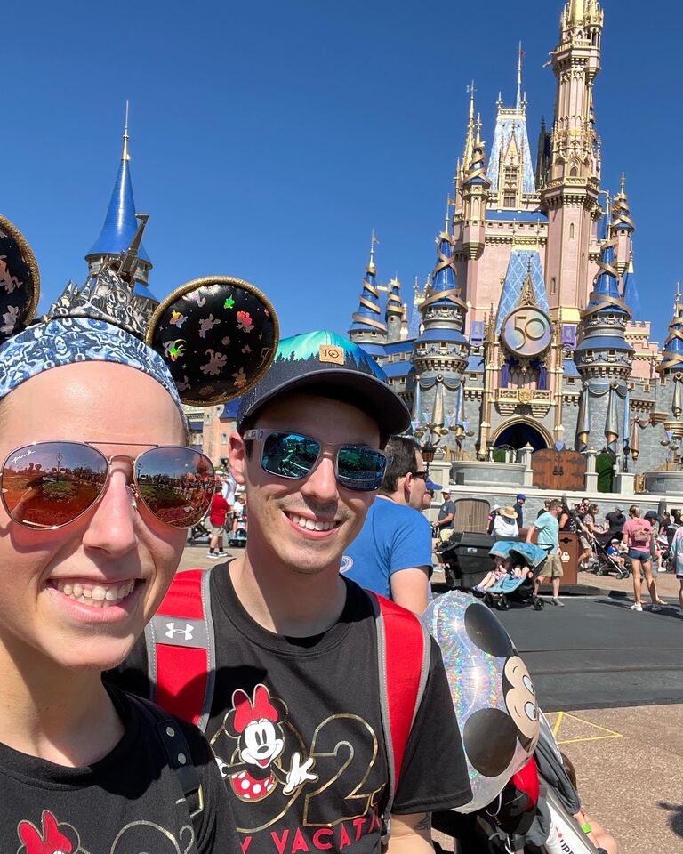 His first time to Disney!