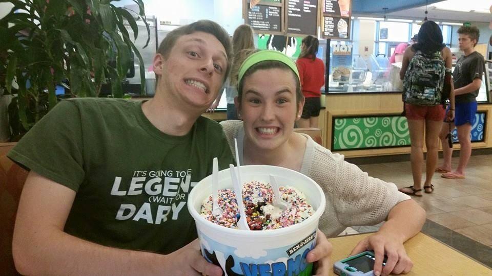We ate a Vermonster (with help from Michael and Katelyn) while attending the University of Vermont!