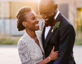 Bride with braids and groom - Pretty Black Braided Hairstyles for Brides