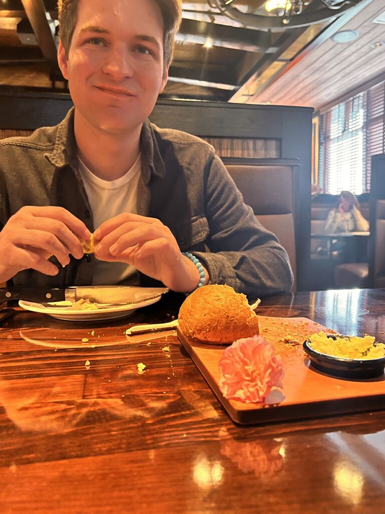 Dinner dates every time he's in from school! 