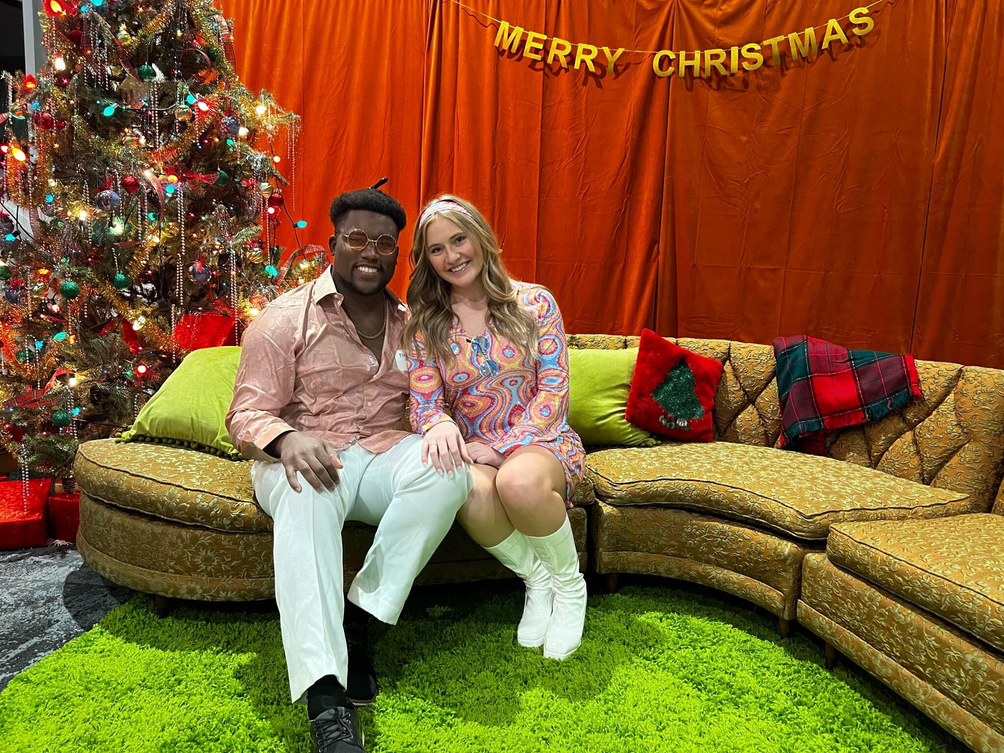 Sam and Thomas at the Dahl Christmas Party. The theme was 70's and they obviously gave their best effort and killed it. 