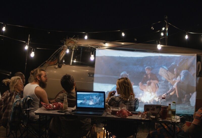 30th birthday party ideas - backyard movie night