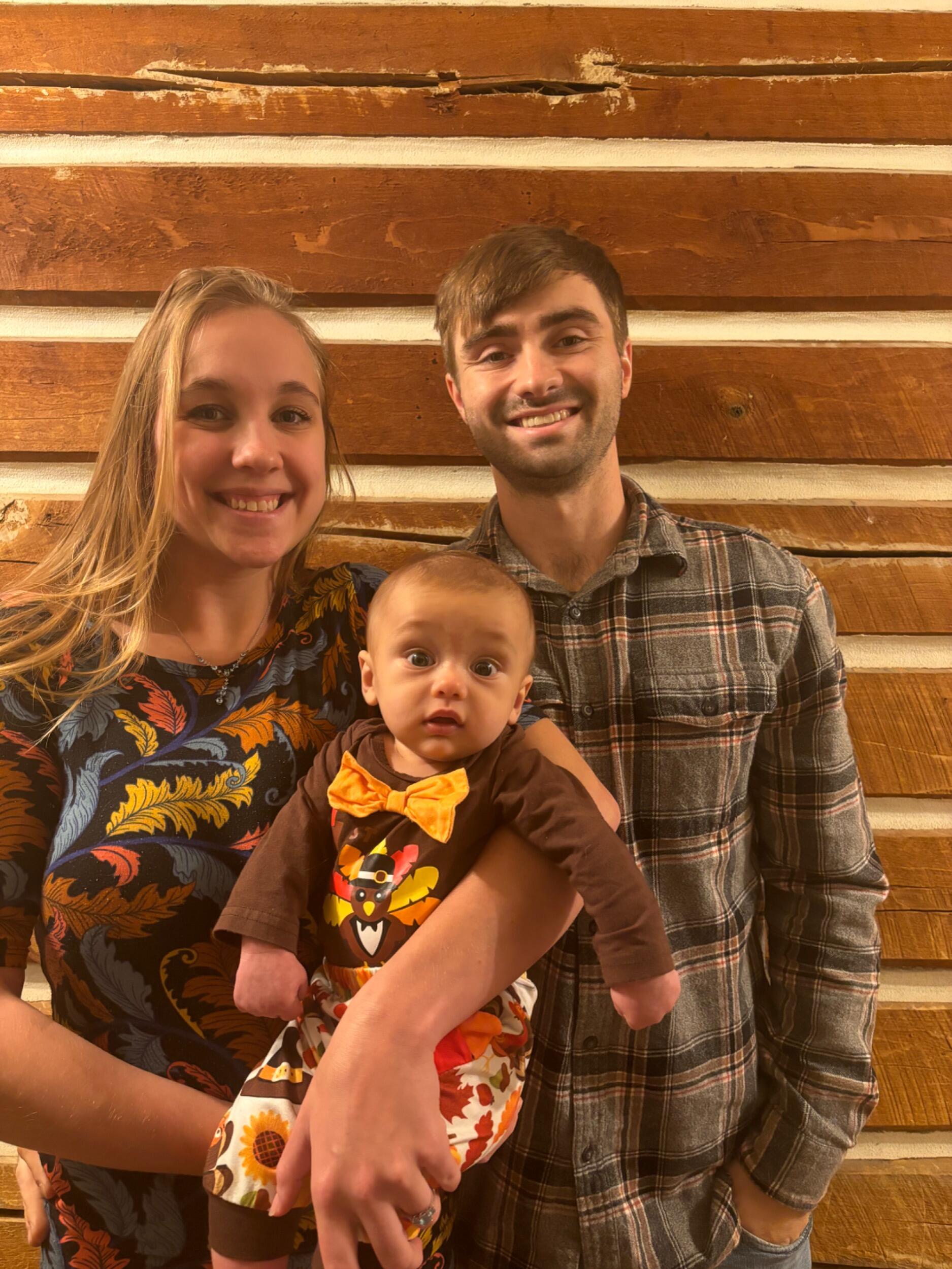 First Thanksgiving together as a family of 3.