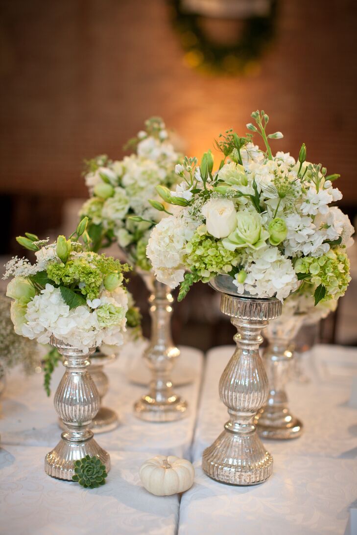 Silver Vase Centerpieces