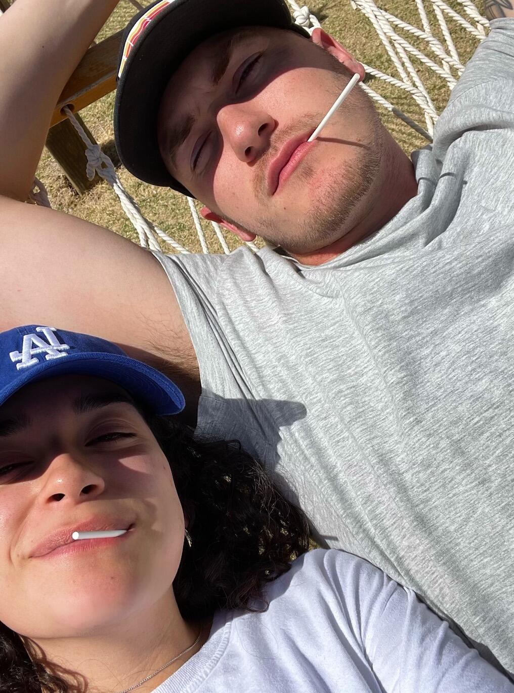 Hangin' on the hammock. 